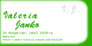 valeria janko business card